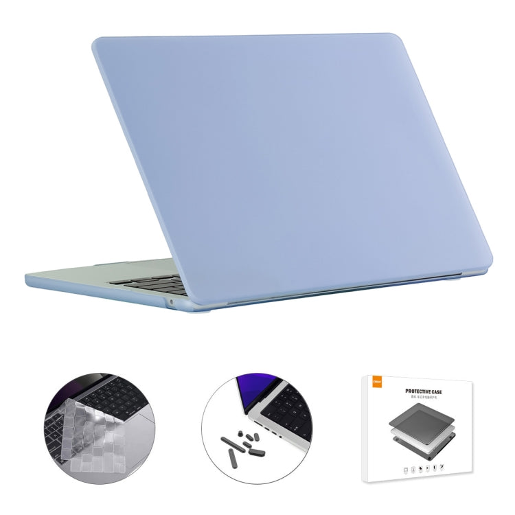 For MacBook Air 15.3 A2941 ENKAY EU Version 3 in 1 Matte Protective Case with TPU Keyboard Film & Anti-dust Plugs(Sierra Blue) - MacBook Air Cases by ENKAY | Online Shopping UK | buy2fix