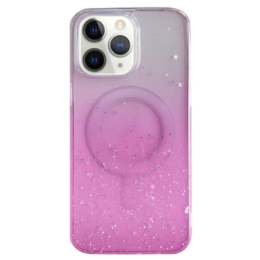For iPhone 11 Pro MagSafe Glitter Hybrid Clear TPU Phone Case(Pink) - iPhone 11 Pro Cases by buy2fix | Online Shopping UK | buy2fix