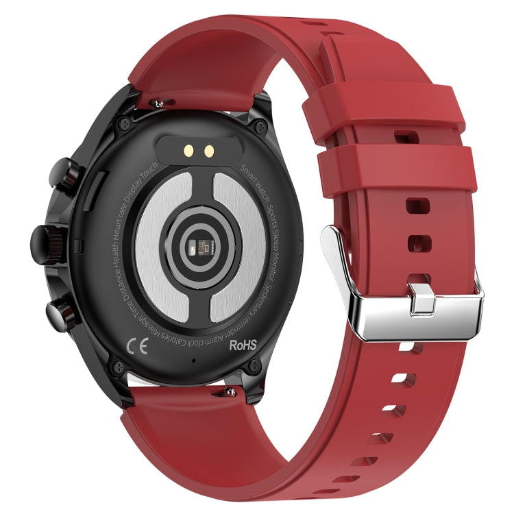 ET440 1.39 inch Color Screen Smart Silicone Strap Watch,Support Heart Rate / Blood Pressure / Blood Oxygen / Blood Glucose Monitoring(Red) - Smart Watches by buy2fix | Online Shopping UK | buy2fix