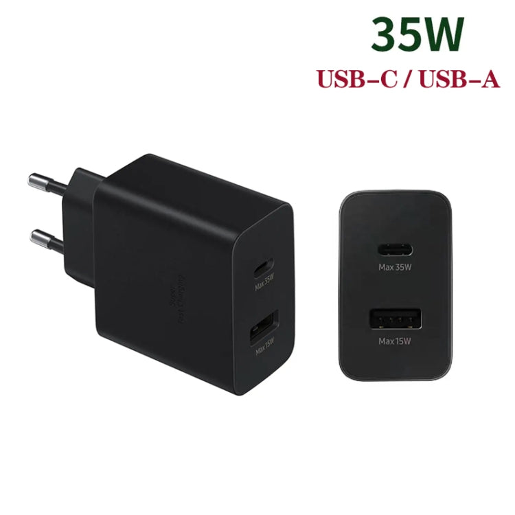 35W USB-C / Type-C + USB Charger Supports PPS / PD Protocol with Dual Type-C Cable, EU Plug - USB Charger by buy2fix | Online Shopping UK | buy2fix