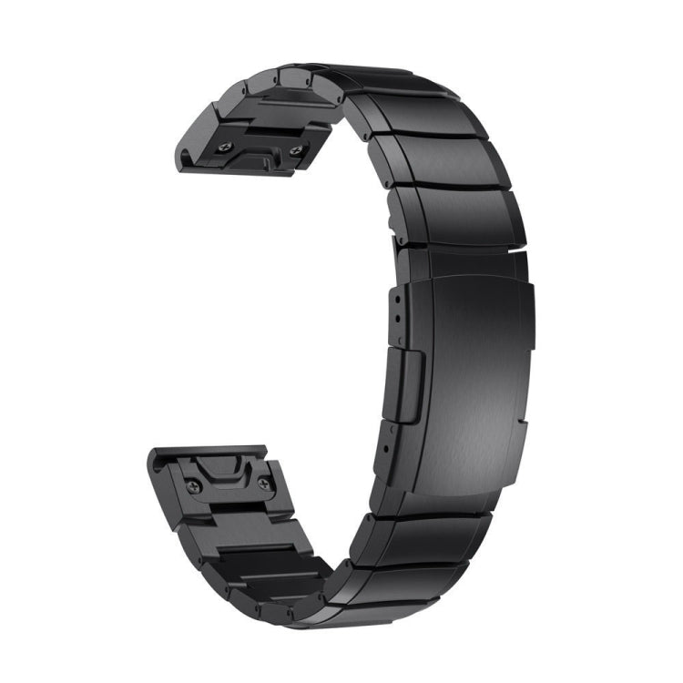 For Garmin Fenix 5X Plus 26mm Titanium Alloy Quick Release Watch Band(Black) - Watch Bands by buy2fix | Online Shopping UK | buy2fix