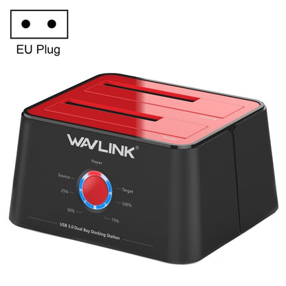 Wavlink ST334U SSD Dual Bay External Hard Drive Docking Station USB 3.0 to SATA I/II/III(EU Plug) - External Hard Drives by WAVLINK | Online Shopping UK | buy2fix