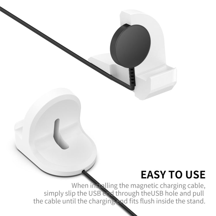 For Samsung Galaxy Watch6 / Watch6 Classic / Watch5 / Watch5 Pro JUNSUNMAY Silicone Charger Stand Non-Slip Base(White) - Charger by JUNSUNMAY | Online Shopping UK | buy2fix