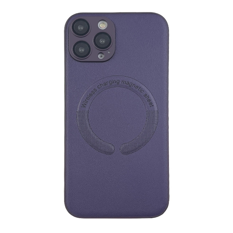 For iPhone 13 Pro Max MagSafe Leather All-inclusive TPU Shockproof Phone Case(Purple) - iPhone 13 Pro Max Cases by buy2fix | Online Shopping UK | buy2fix