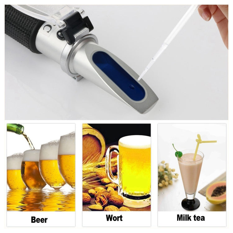 RZ120 Genuine Refractometer Beer Brix Wort Sugar Alcohol Specific Gravity Handheld Tool Hydrometer - Consumer Electronics by buy2fix | Online Shopping UK | buy2fix