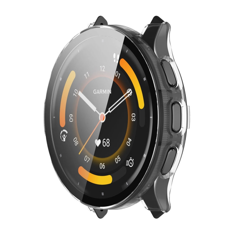 For Garmin Venu 3S ENKAY Hat-Prince Full Coverage PC + Tempered Glass Film Integrated Watch Case(Transparent) - Watch Cases by ENKAY | Online Shopping UK | buy2fix