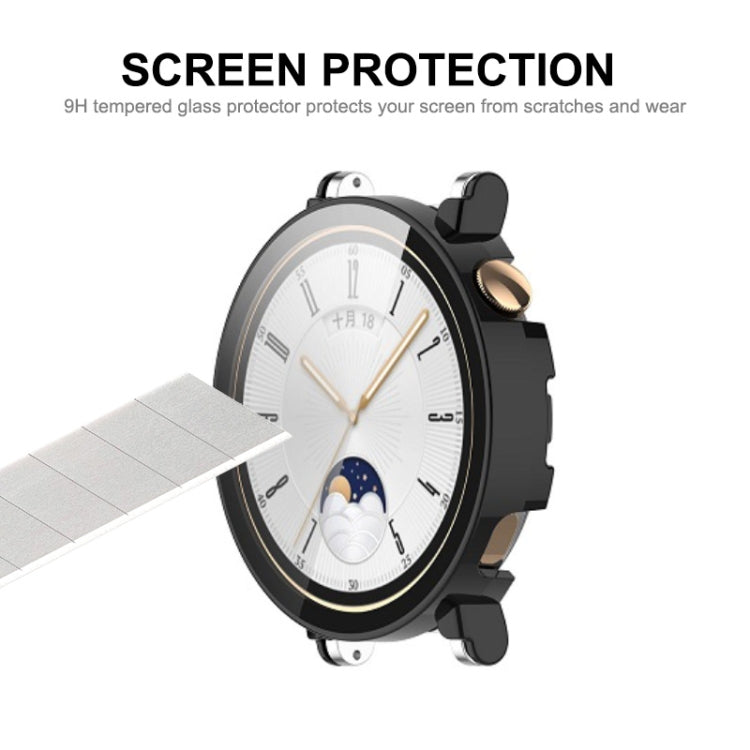 For Huawei Watch GT 4 46mm ENKAY Hat-Prince Full Coverage PC + Tempered Film Integrated Watch Protective Case(Dark Blue) - Watch Cases by ENKAY | Online Shopping UK | buy2fix