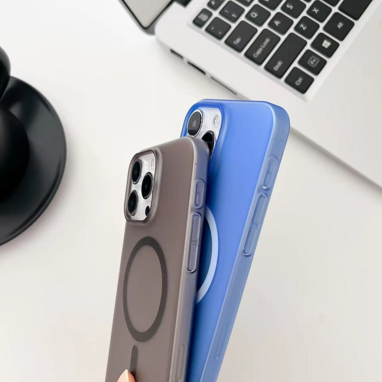 For iPhone 14 Plus Ice Fog MagSafe PC Phone Case(Blue) - iPhone 14 Plus Cases by buy2fix | Online Shopping UK | buy2fix