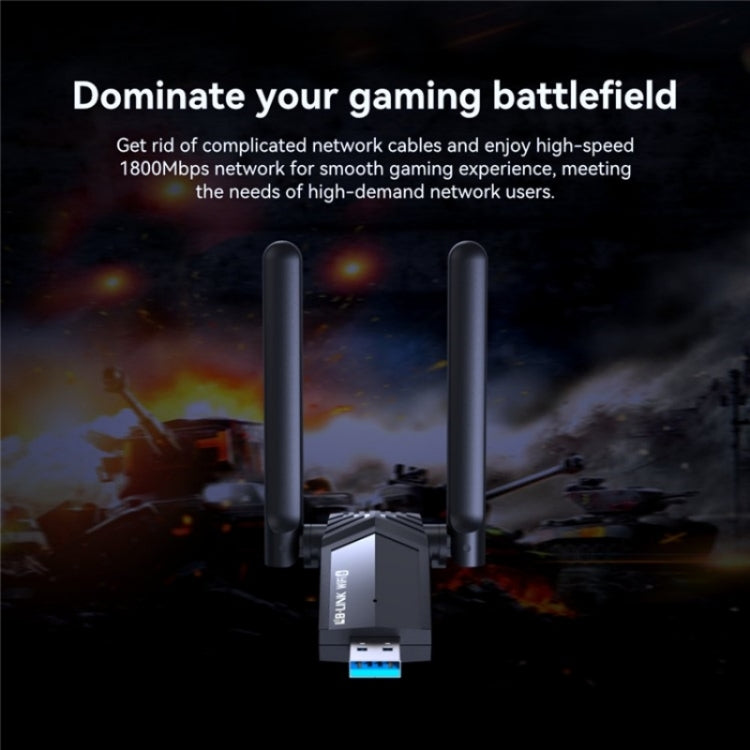 LB-LINK WDN1800H Esports Gaming USB 3.0 WiFi6 AX1800M Gigabit Wireless Network Card - USB Network Adapter by buy2fix | Online Shopping UK | buy2fix