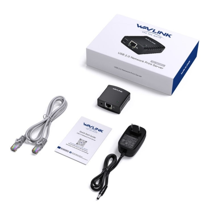 WAVLINK NU72P11 100Mbps Network Print Server USB 2.0 Network Printer Power Adapter(UK Plug) - Printer Accessories by WAVLINK | Online Shopping UK | buy2fix