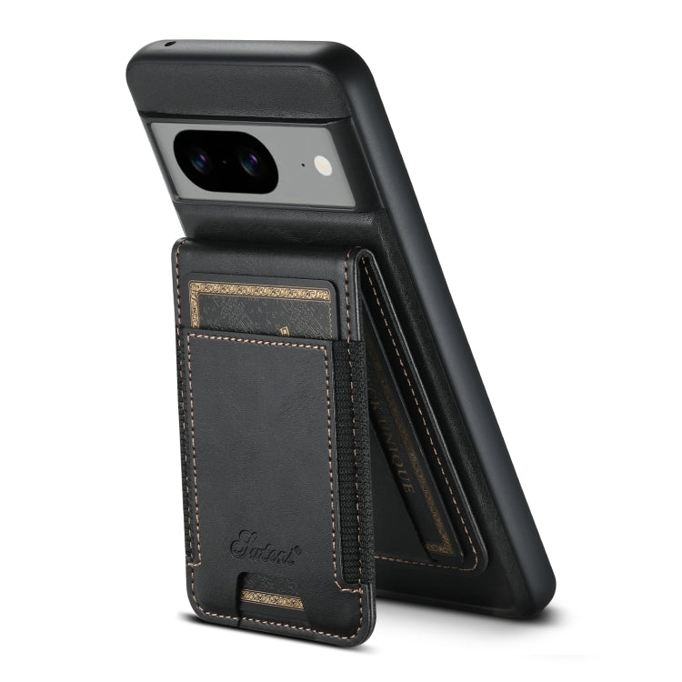 For Google Pixel 6 Pro Suteni H17 Oil Eax Leather Detachable Wallet Phone Case(Black) - Google Cases by Suteni | Online Shopping UK | buy2fix