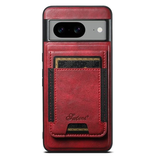 For Google Pixel 6 Suteni H17 Oil Eax Leather Detachable Wallet Phone Case(Red) - Google Cases by Suteni | Online Shopping UK | buy2fix