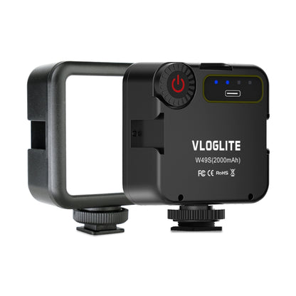 VLOGLITE W49S Adjustable Brightness Mini Beauty Video Light Photography Live Streaming LED Fill Light -  by VLOGLITE | Online Shopping UK | buy2fix