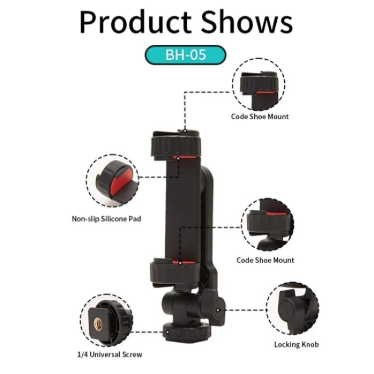 JMARY BH-05 360-Degree Rotating Mount Camera Holder Smartphone Clamp Bracket -  by Jmary | Online Shopping UK | buy2fix