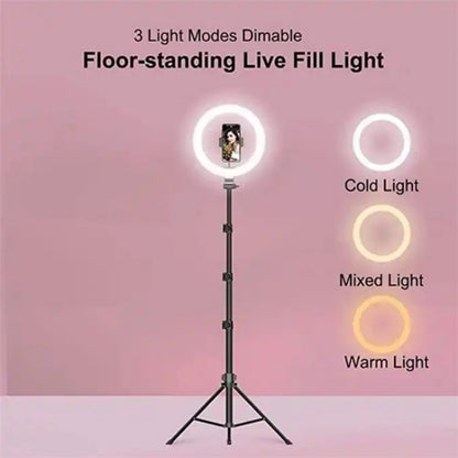 JMARY FM-536A 10 inch Ring Live Fill Light Streaming Stand Beauty Light Set - Ring Light by Jmary | Online Shopping UK | buy2fix