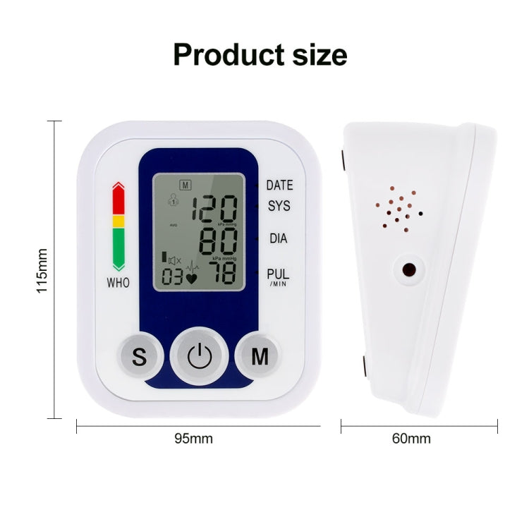 ZK-B02   Automatic Digital Upper Arm Blood Pressure Monitor Sphygmomanometer Pressure Gauge Heart Beat Rate Meter Tonometer Pulsometer - Sphygmomanometer by buy2fix | Online Shopping UK | buy2fix