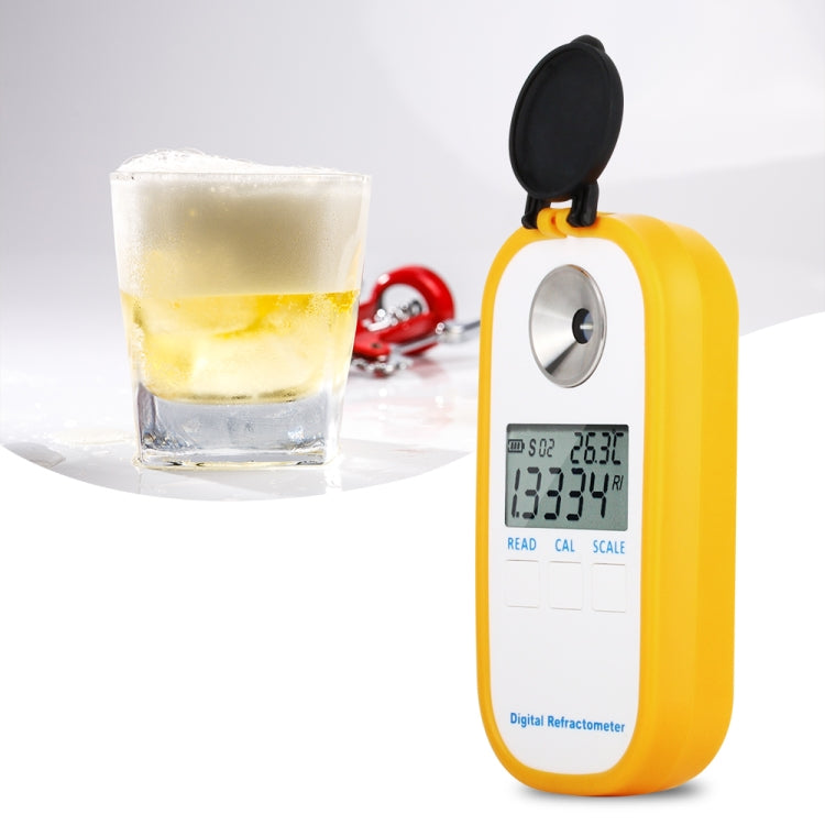 DR402 Digital Beer Refractometer Wort Hydrometer Brix 0-50% Concentration Meter Refractometer Electronic Wine Alcohol Tester - Consumer Electronics by buy2fix | Online Shopping UK | buy2fix
