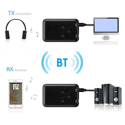 JDEX-TX10 Wireless 2-in-1 3.5mm Bluetooth 4.2 Audio Receiver And Transmitter Adapter - Audio Receiver Transmitter by buy2fix | Online Shopping UK | buy2fix