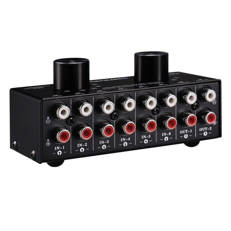 B026 6 Input 2 Output Or 2 Input 6 Output Audio Signal Source Selection Switcher RCA Port -  by buy2fix | Online Shopping UK | buy2fix