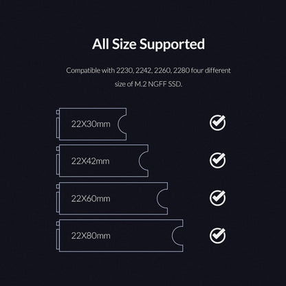 ORICO PVM2F-C3  NGFF M.2 SSD Hard Drive Enclosure -  by ORICO | Online Shopping UK | buy2fix