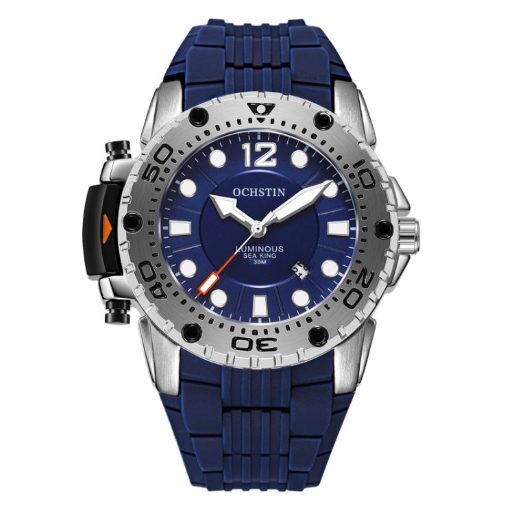 OCHSTIN 6124  Night Light Waterproof Men Watch Outdoor Sports Quartz Watch Silicone Watch(Blue) - Sport Watches by OCHSTIN | Online Shopping UK | buy2fix