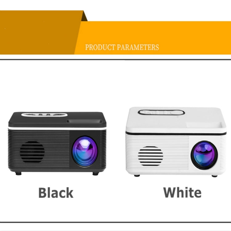 S361 80 lumens 320 x 240 Pixel Portable Mini Projector, Support 1080P, EU Plug(Black) - Consumer Electronics by buy2fix | Online Shopping UK | buy2fix