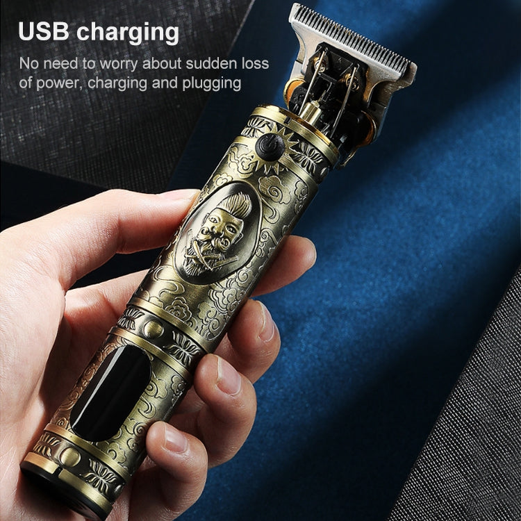 VGR V-228 5W USB Retro Engraving Hair Clipper with LED Digital Display (Silver) - Hair Trimmer by VGR | Online Shopping UK | buy2fix