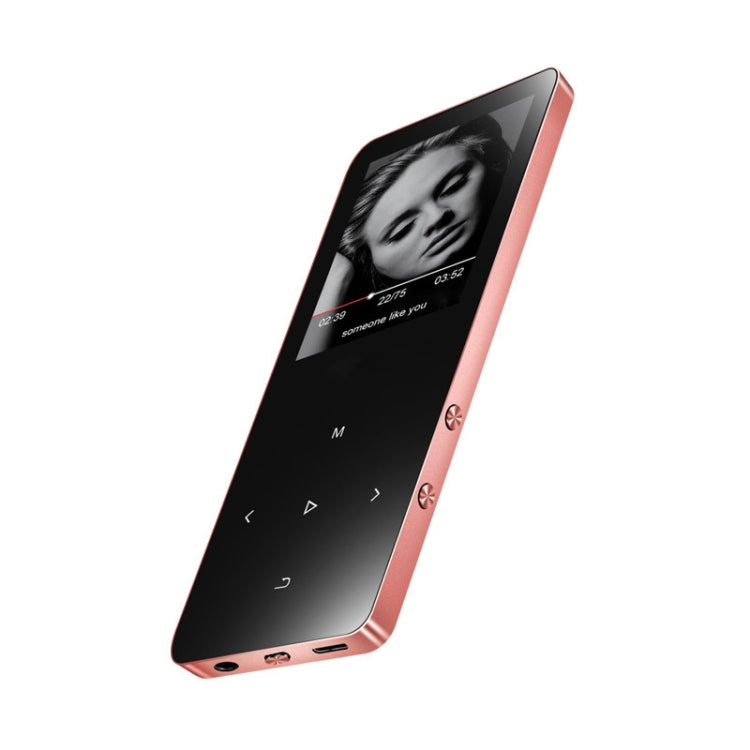 X2 1.8 inch Touch Screen Metal Bluetooth MP3 MP4 Hifi Sound Music Player 8GB(Rose Gold) - Consumer Electronics by buy2fix | Online Shopping UK | buy2fix