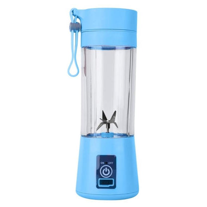 USB Rechargeable Electric Automatic Vegetable Fruit Citrus Orange Juice Maker Cup Mixer Bottle (380ML)(6 Blades Blue) - Home & Garden by buy2fix | Online Shopping UK | buy2fix