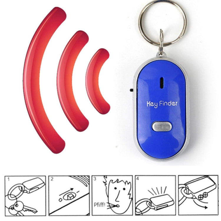 Mini LED Whistle Key Finder Flashing Beeping Remote Lost Keyfinder Locator Keyring for children(red) - Security by buy2fix | Online Shopping UK | buy2fix
