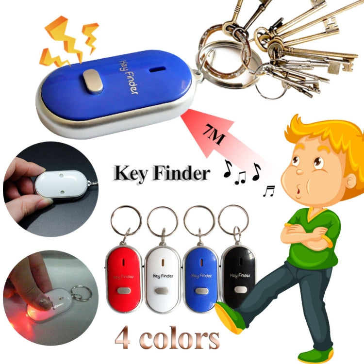 Mini LED Whistle Key Finder Flashing Beeping Remote Lost Keyfinder Locator Keyring for children(black) - Security by buy2fix | Online Shopping UK | buy2fix