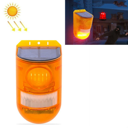 129dB Solar Alarm Light Human Body Induction Alarm Farm Anti-theft Drive Object Sound and Light Alarm Light, Style:N911E English - Security by buy2fix | Online Shopping UK | buy2fix