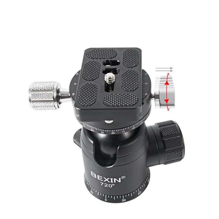 BEXIN 720 Degree Rotation Panoramic Aluminum Alloy Tripod Ball Head with Quick Release Plate - Tripod Heads by BEXIN | Online Shopping UK | buy2fix