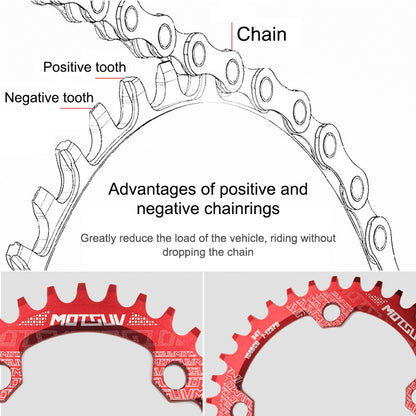 MOTSUV Narrow Wide Chainring MTB  Bicycle 104BCD Tooth Plate Parts(Blue) - Outdoor & Sports by MOTSUV | Online Shopping UK | buy2fix