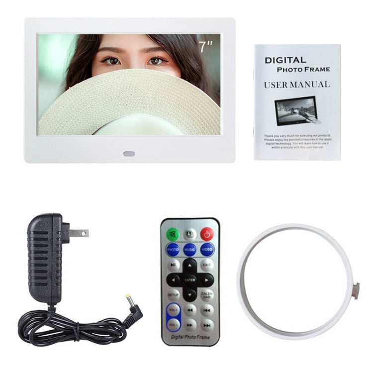 DPF-706 7 inch Digital Photo Frame LED Wall Mounted Advertising Machine, Plug:UK Plug(Black) - Consumer Electronics by buy2fix | Online Shopping UK | buy2fix