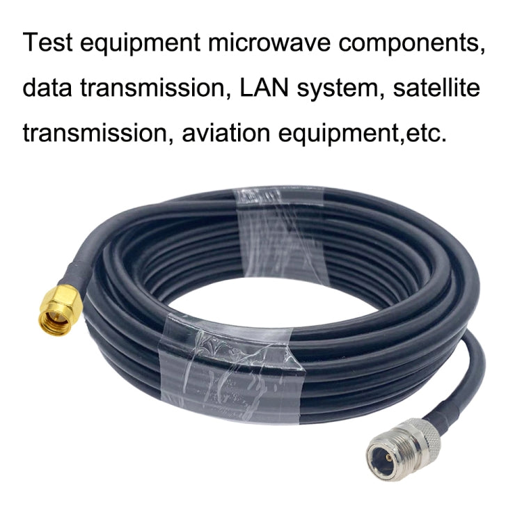 SMA Male to N Female RG58 Coaxial Adapter Cable, Cable Length:10m - Connectors by buy2fix | Online Shopping UK | buy2fix