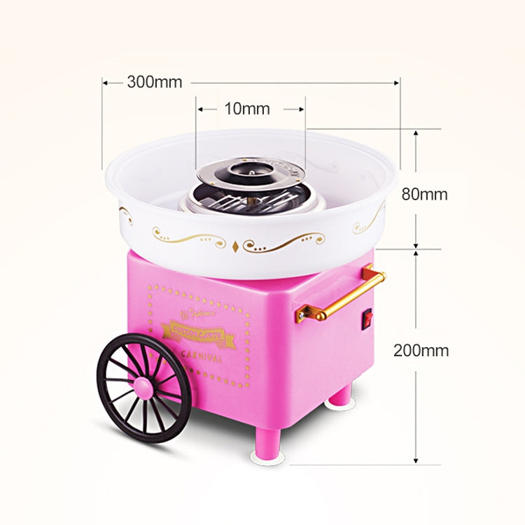 Retro Trolley Mini Cotton Candy Machine, Specification:European Regulations 220 V(Pink) - Home & Garden by buy2fix | Online Shopping UK | buy2fix