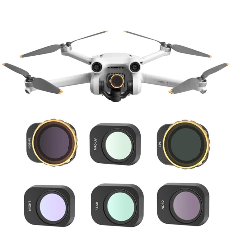 JSR For Mini 3 Pro Camera Filters, Style:6 In 1 UV+CPL+ND8+ND16+ND32+ND64 - DJI & GoPro Accessories by JSR | Online Shopping UK | buy2fix
