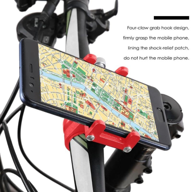 Battery Electric Vehicle Motorcycle Bicycle Riding Navigation Aluminum Alloy Mobile Phone Bracket(Red) - Holders by buy2fix | Online Shopping UK | buy2fix