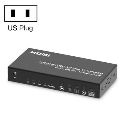 FJGEAR FJ-401HF 4 In 1 Out 4K HDMI Splitter Supports Four Screen Segmentation, Plug Type:US Plug(Black) - Splitter by FJGEAR | Online Shopping UK | buy2fix