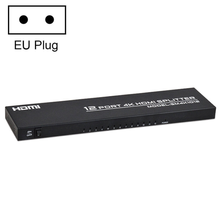 FJGEAR FJ-SM1012 1 In 12 Out 30HZ HDMI 4K HD Audio And Video Splitter, Plug Type:EU Plug - Splitter by FJGEAR | Online Shopping UK | buy2fix