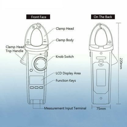 UNI-T UT213A Digital Clamp Meter AC DC Voltage Detector - Consumer Electronics by UNI-T | Online Shopping UK | buy2fix