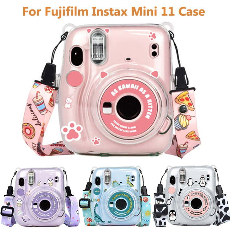 For Fujifilm Instax Mini 11  5sets Storage Case + Shoulder Strap + Sticker 3 In 1 Set(Set 4) - Camera Accessories by buy2fix | Online Shopping UK | buy2fix