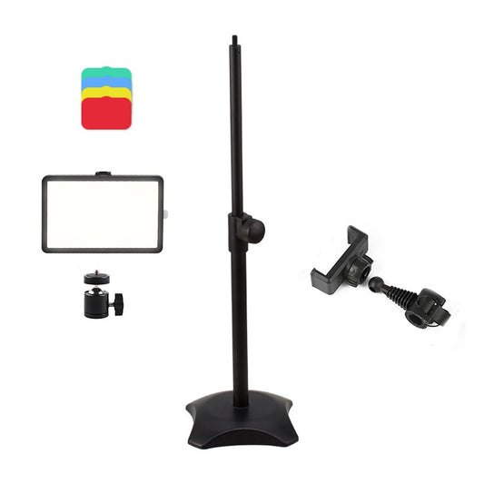 6 Inch 3200-5500K Three-color Temperature Photography Flat-panel Live Fill Light,Spec: 42cm Bracket - Consumer Electronics by buy2fix | Online Shopping UK | buy2fix