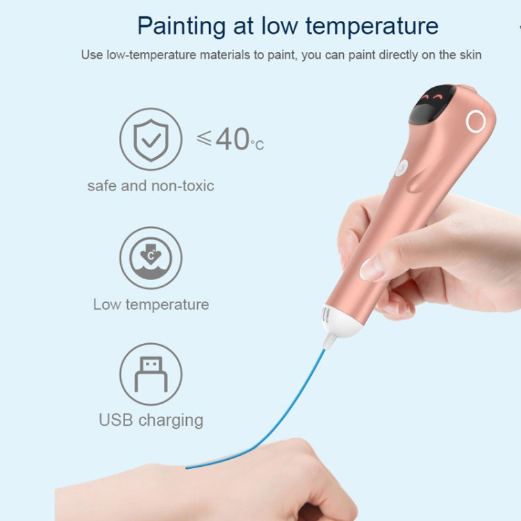 3D Printing Pen Low Temperature Painting Pen With 55m PCL(Pink) - Consumer Electronics by buy2fix | Online Shopping UK | buy2fix