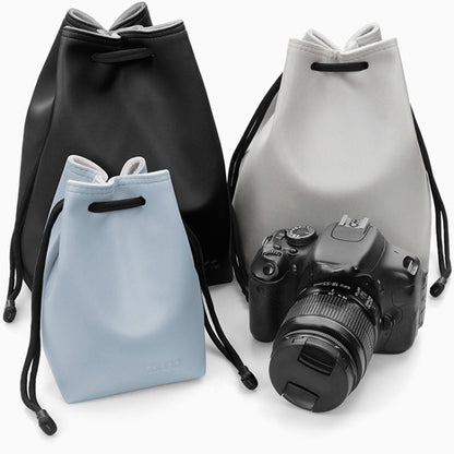 Baona Camera Bag Lens Drawstring Pouch, Size: Medium(Gray) - Camera Accessories by Baona | Online Shopping UK | buy2fix