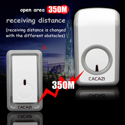 CACAZI W-899 Smart Home Wireless Doorbell Remote Control Doorbell, Style:EU Plug - Security by CACAZI | Online Shopping UK | buy2fix