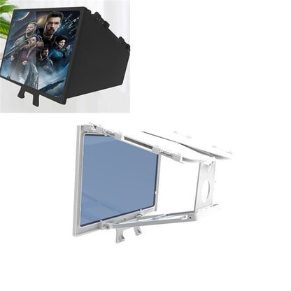 F13 12 inch Mobile Phone Screen Amplifier Foldable Three-sided Shading HD Blu-ray 3D Video Amplifier(White) - Screen Magnifier by buy2fix | Online Shopping UK | buy2fix