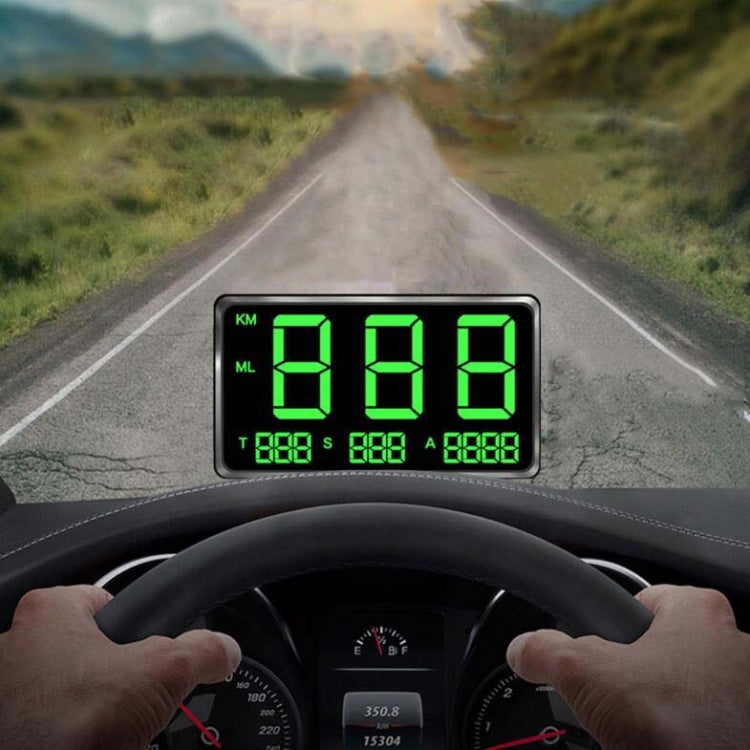 Kingneed C80 4.5inch HUD Car Head-up Display GPS Speed Meter Overspeed Alarm Mileage Altitude Clock(Black) - Head Up Display System by Kingneed | Online Shopping UK | buy2fix