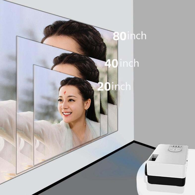 S261/J16 Home Mini HD 1080P Portable LED Projector, Support TF Card / AV / U Disk, Plug Specification:UK Plug(White Black) - Consumer Electronics by buy2fix | Online Shopping UK | buy2fix